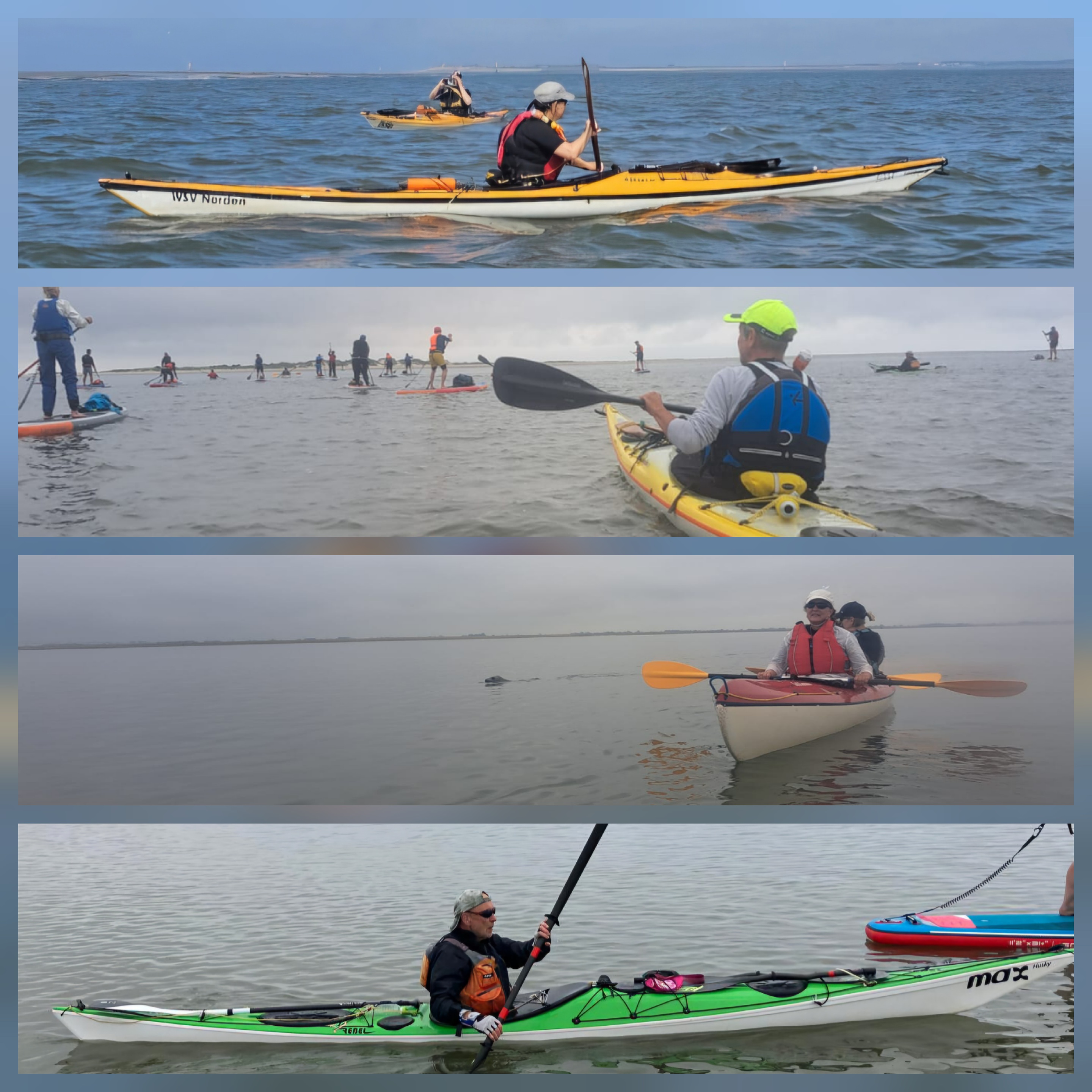 begleitende Kajakfahrer